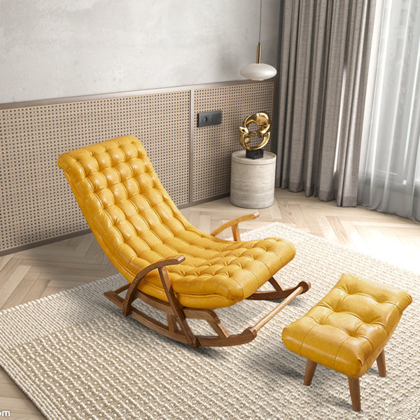 Yellow rocking online chair